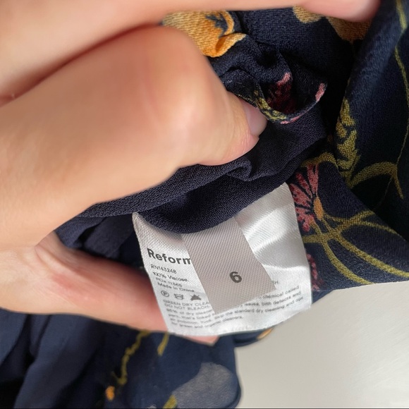 NWOT Reformation Christine Mini Dress in Mademoiselle 6 - Picture 5 of 7